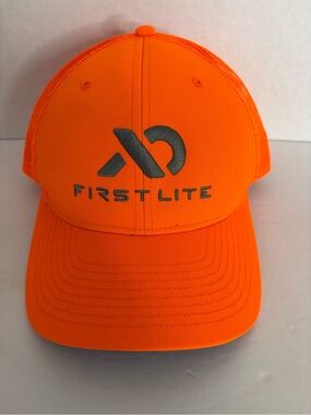 First Lite High-Visibility Orange Logo Trucker Hat